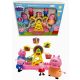  SET OF 4 FIGURINES PEPA GEORGE DAD MOM + CAROUSEL PLAYGROUND AMUSEMENT PARK