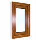 PVC WINDOW 40 x 60 / 400 x 600 RU WINDOW LEFT GOLDEN OAK MATTE GLASS