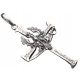  CROSS CROSS WITH EAGLE IN CROWN SILVER GOD HONOR HOMELAND PATRIOTIC