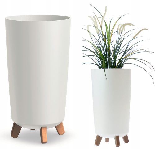  Duda-Pol flowerpot 24 cm x 24 x 45 cm diameter 24 cm plastic white