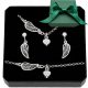  SILVER JEWELRY SET CELEBRITY HEART WINGS FOR HER