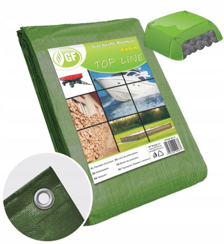 Thick, waterproof and frost-resistant tarpaulin 260 g/m² 4 x 6 m