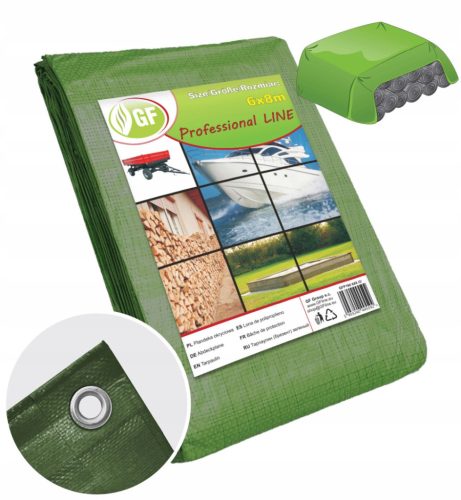 Thick, waterproof and frost-resistant tarpaulin 180 g/m² 6 x 8 m