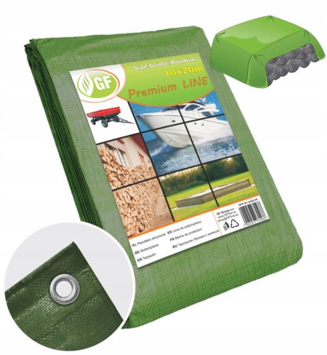 Thick, waterproof and frost-resistant tarpaulin 140 g/m² 10 x 20 m