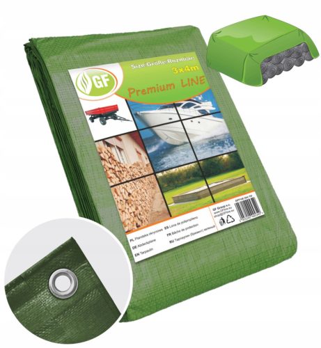 Thick, waterproof and frost-resistant tarpaulin 140 g/m² 3 x 4 m