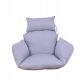 Cushions for chairs, armchairs for garden and terrace cushion 58 x 53 x 1 grey