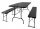 Table pour jardin et terrasse - Table Expand, plastique, rectangulaire, 180 x 75 x 75 cm + 2× banc sans dossier, plastique, 180 x 27 cm