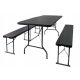 Table pour jardin et terrasse - Table Expand, plastique, rectangulaire, 180 x 75 x 75 cm + 2× banc sans dossier, plastique, 180 x 27 cm