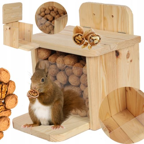  SQUIRREL FEEDING CABINET NATURAL NUT PANTRY