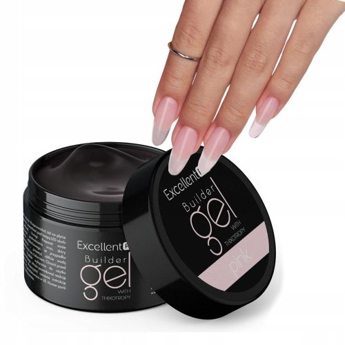  EXCELLENT PRO BUILDER GEL BUILDING GEL WITH TIXOTROPY PINK 15 g