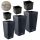  Set Prosperplast flower pots 24x45 cm black, 3 pieces