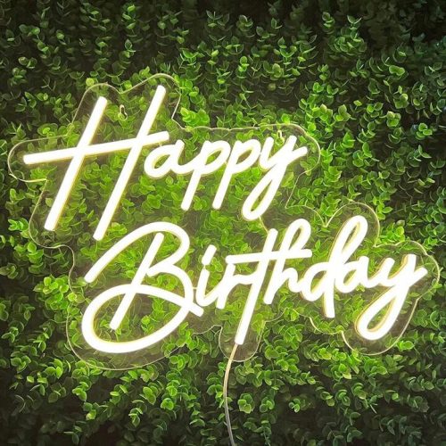  Neon light LED inscription HAPPY BIRTHDAY