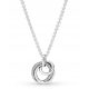  Necklace with round pendant Family is the most important Silver S925