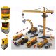  LARGE SUITCASE SET, CONSTRUCTION VEHICLES, EXCAVATOR, CRANE, TRUCK, FIGURES