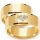  GOLD WEDDING RINGS, PAIR, BEVELLED, 375, 6mm, HIT, 2 pcs., FIXED PRICE