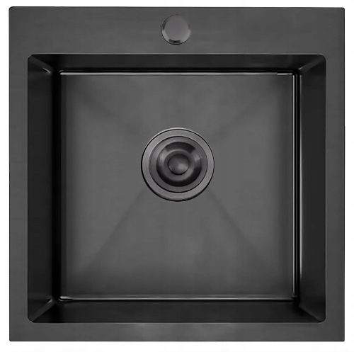 Forb BLACK single-bowl sink, black steel