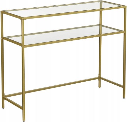  Songmics rectangular console 100 x 35 x 80 cm gold