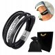  Men's bracelet with ENGRAVING leather SILVER VALENTINE'S DAY + FREE ENGRAVING