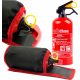 Car powder fire extinguisher 1 kg BC + car fire extinguisher holder with Velcro fastener