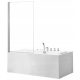 Essente one-piece bathtub partition 80 x 140 cm transparent