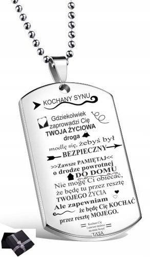  DOG TAG NECKLACE FOR SON ENGRAVING GIFT