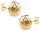  GOLD DIAMOND HALF-BALL EARRINGS 333 10mm