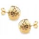  GOLD DIAMOND HALF-BALL EARRINGS 333 10mm