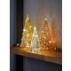  SET OF 3 CHRISTMAS TREES, LED DECORATION, GLASS DECORATION