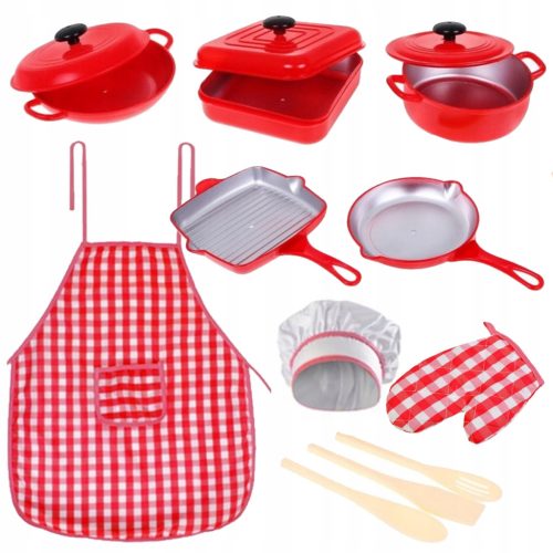  LARGE KITCHEN SET for children POTS DISHES CUTLERY ACCESSORIES 14 pcs.