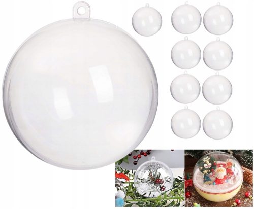  10 pieces TRANSPARENT ACRYLIC BALLS FOR DECORATION