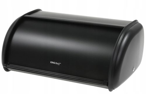  Kinghoff One-Piece Bread Bin Black Metal