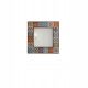  Blue Cape wall mirror, square, wooden frame, 600 x 600 mm