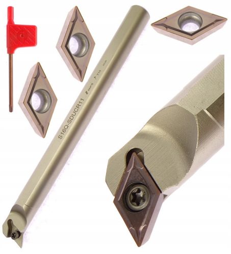 Turning knife SH FI 16 S16Q SDUCR 11 1 pc. + 3× indexable insert 1 pc. SH DCMT 11T304-SH SH5030