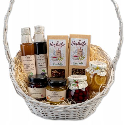  GIFT BASKET natural PRESERVES tea set