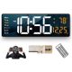 Clock for home alarm clock black 38cm