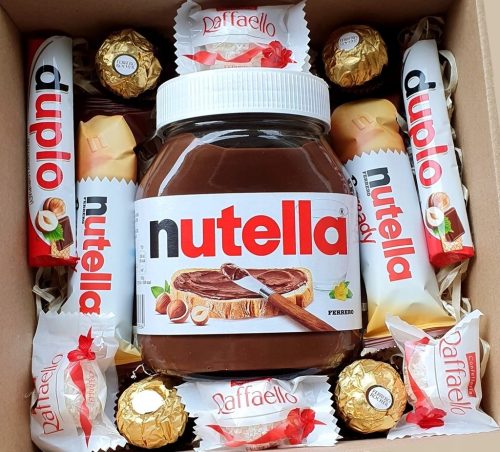  GIFT BOX NUTELLA GIFT SET 600ml FOR BIRTHDAYS, NICHOLAS DAYS