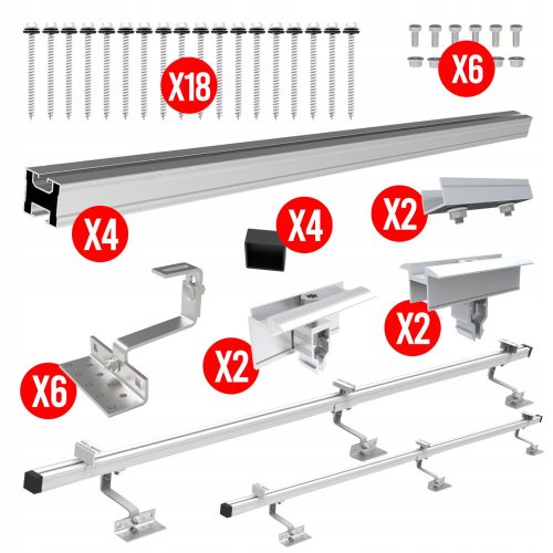 Mounting kit for 2 Firend panels, 24 elements