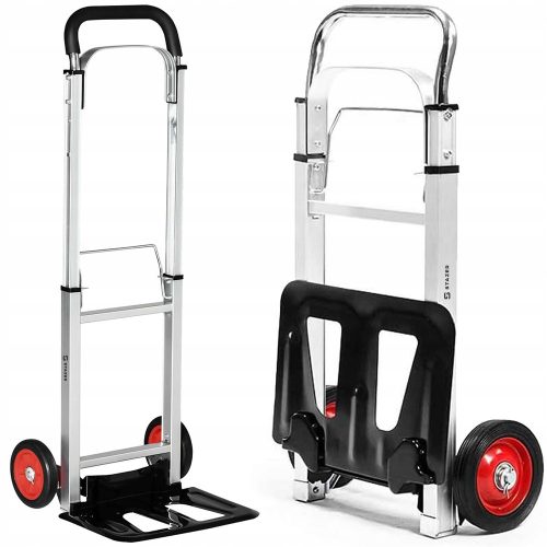 LIGHTWEIGHT WAREHOUSE TRANSPORT CART, MILLER, FOLDABLE Barrow, 90 kg ALUMINUM