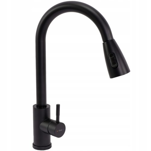  Rea Cross floor-standing kitchen faucet, black