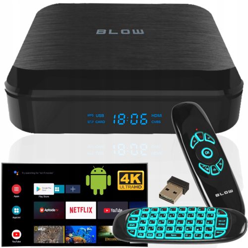  SMART BOX TV ANDROID 11 BLUETOOTH 4K WIFI PLAYER HDMI REMOTE CONTROL ADAPTER