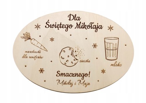  PERSONALIZED TRAY PLATE FOR SANTA CLAUS FOR NICHOLAS AND CHRISTMAS