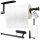 PAPER TOWEL HANDLE PAPER TOWEL holder, wall, self-adhesive, screw hanger, black