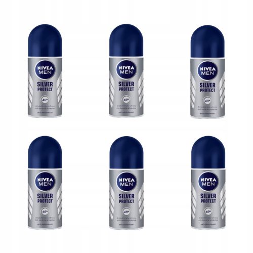 Nivea MEN Silver Protect 6 Stk. x 50 ml Roll-on Antitranspirant