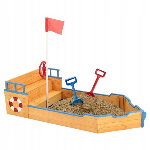 Timeless Tools sandbox in the shape of a pirate ship