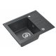 Royal Sanitary single bowl sink, black granite