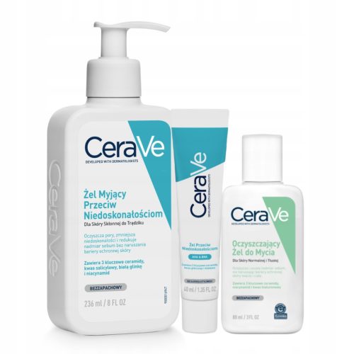 Comprehensive CeraVe Acne-Fighting Skincare Set with Salicylic Acid & Ceramides