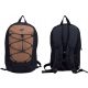 4F M187 Brown-Black Urban School Backpack with Dual Compartments