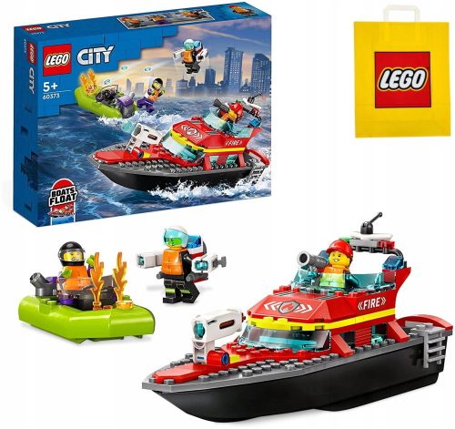  LEGO City 60373 Fireboat + LEGO Paper Bag