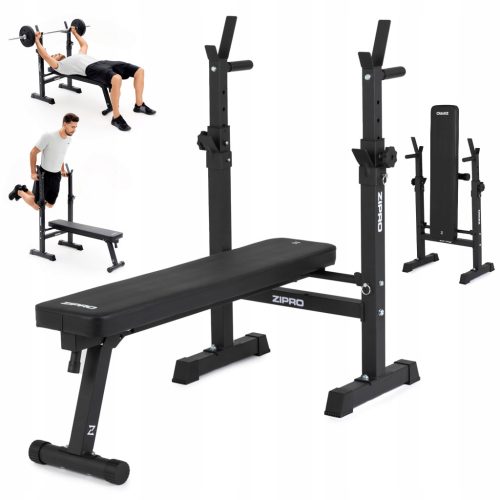  Training Bench Simple Folding Bench + Adjustable Stands 2in1 - Zipro