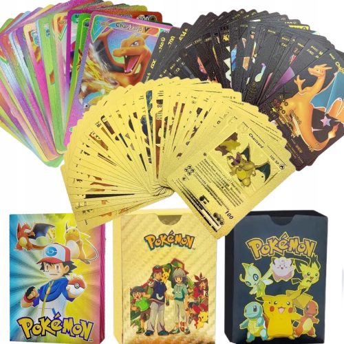  POKEMON CARDS 3in1 RAINBOW GOLD BLACK 165 pieces